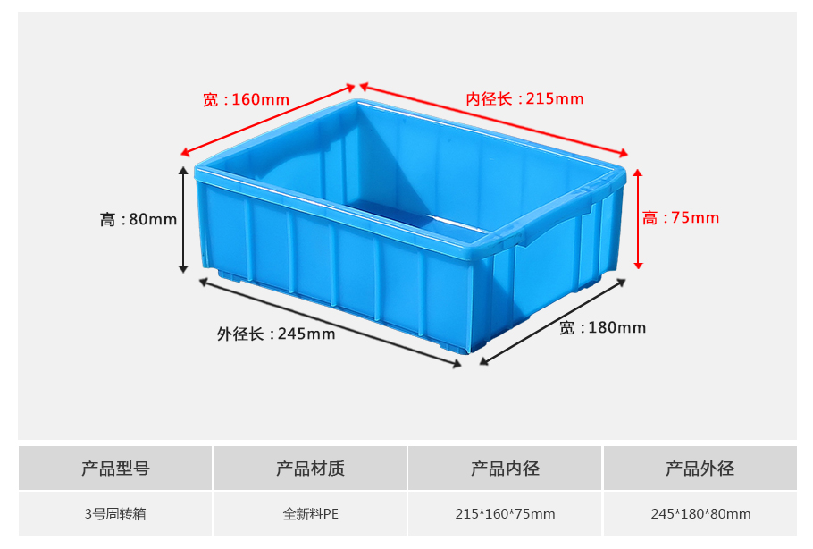 william威廉中文官网3号塑料周转箱