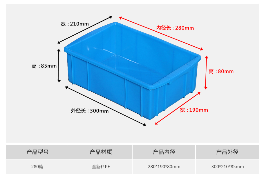william威廉中文官网280塑料周转箱