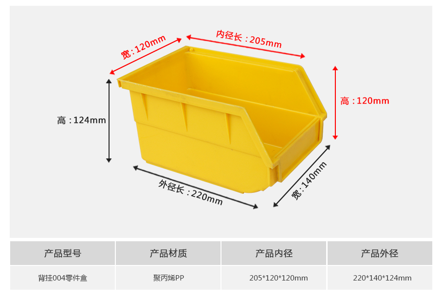 william威廉中文官网B4背挂式塑料零件盒