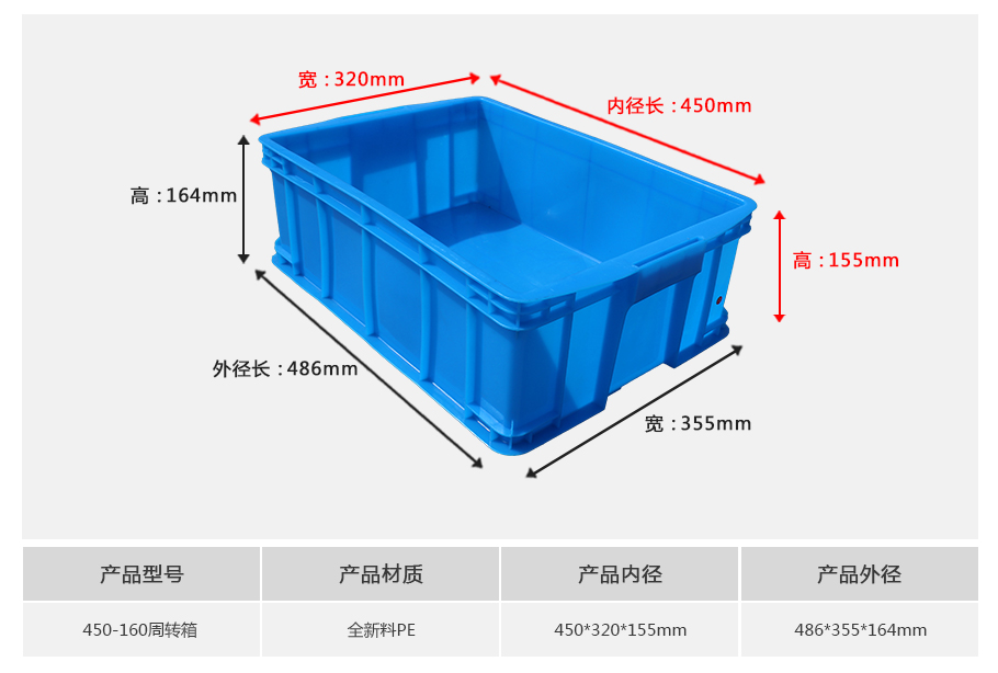 william威廉中文官网450-160塑料周转箱 william威廉中文官网450-160塑料周转箱